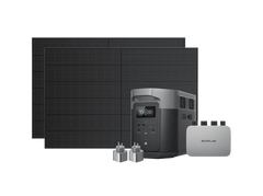 Комплект EcoFlow PowerStream – микроинвертор 800W + зарядная станция Delta Max 2000 и солнечные панели 2х400