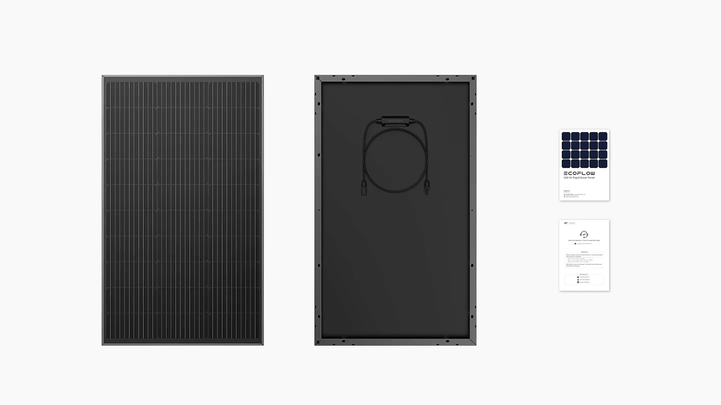 Комплектація EcoFlow 2 x 100W Rigid Solar Panel Combo