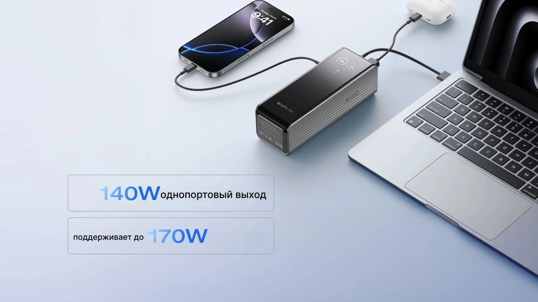 Павербанк EcoFlow RAPID Power Bank 25000mAh черный